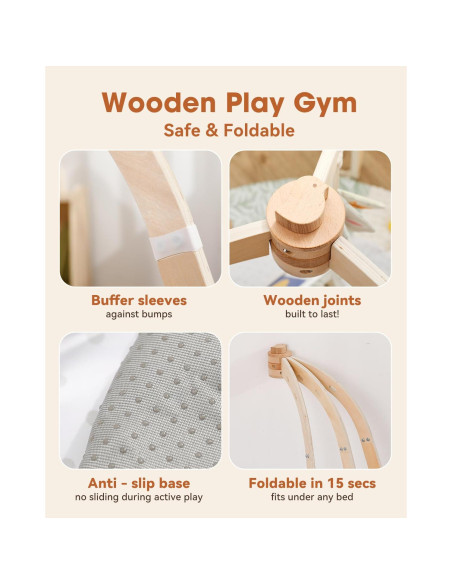 Alfombra de Juego para Bebés Samonyed - Antideslizante, 5 Zonas de Desarrollo Alfombra de Juego para Bebés Samonyed - Antideslizante, 5 Zonas de Desarrollo