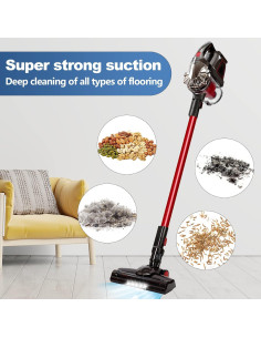 Aspiradora Inalámbrica EFUSVAC D806 150W 45min Batería HEPA 2