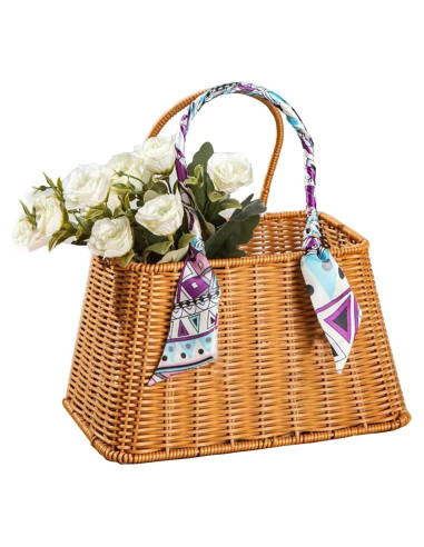 Cesta Tejida a Mano RT&BS - Cesta Decorativa Multifuncional