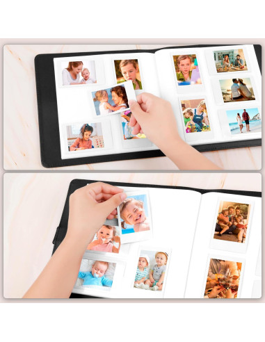 Álbum de Fotos 360 Bolsillos Ruibytree Negro para Instax Mini