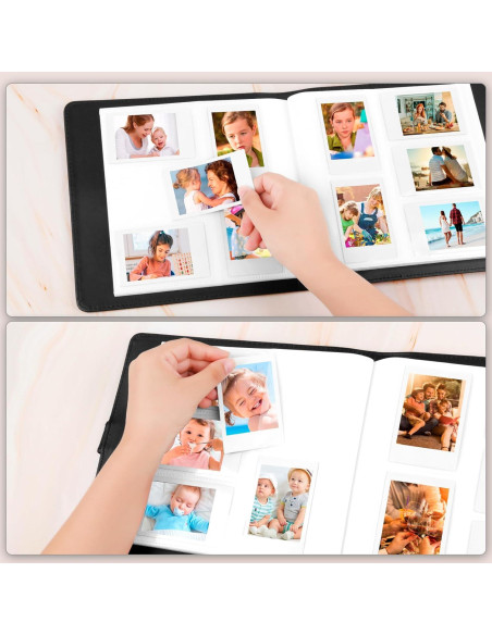 Álbum de Fotos 360 Bolsillos Ruibytree Negro para Instax Mini