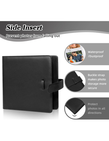 Álbum de Fotos 360 Bolsillos Ruibytree Negro para Instax Mini