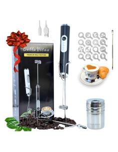 Espumador de Leche Recargable BellaVitas Negro 3 Velocidades