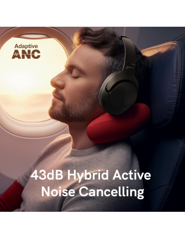 Auriculares QCY H3 ANC Bluetooth 5.4, 60H Batería, Negro