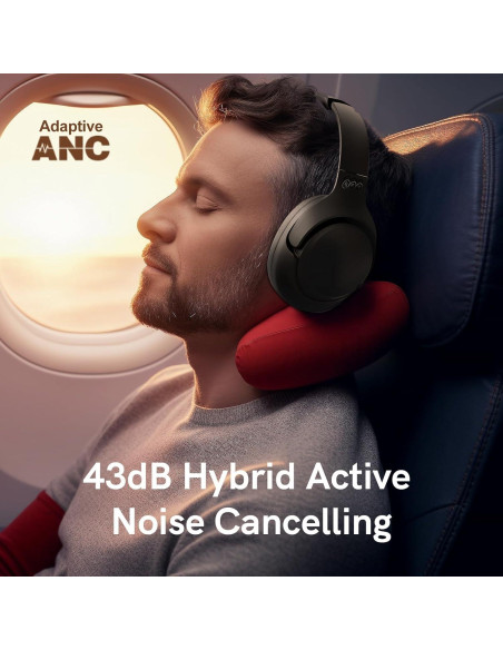 Auriculares QCY H3 ANC Bluetooth 5.4, 60H Batería, Negro