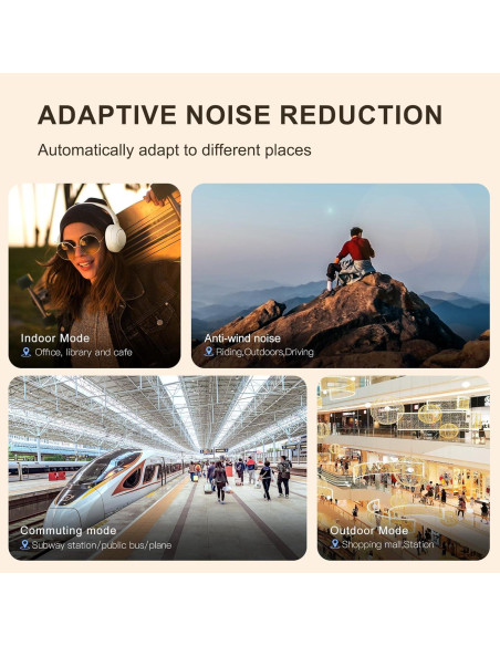 Auriculares QCY H3 ANC Bluetooth 5.4, 60H Batería, Negro