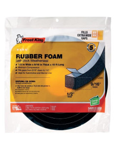 Cinta de Sellado de Espuma de Goma Negra Frost King 3m x 14mm 2