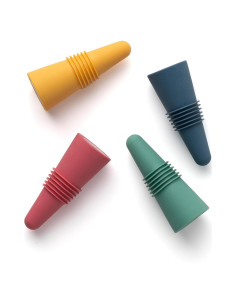 Set de 4 Tapones de Vino Silicona Rabbit - Sello Hermético