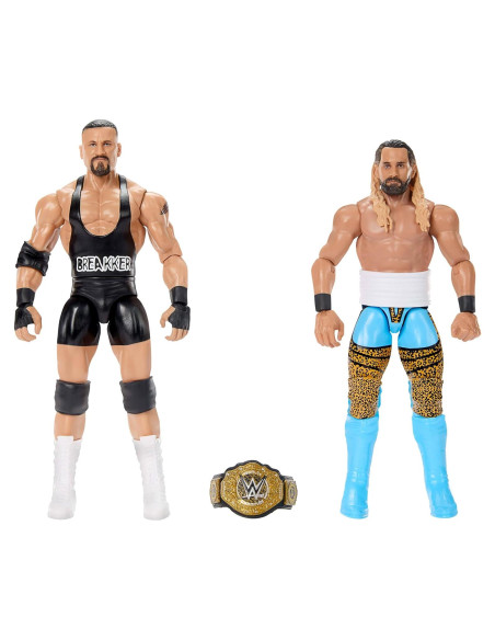 Figuras WWE 2-Pack Mattel Bron Breakker y Seth Rollins 15 cm