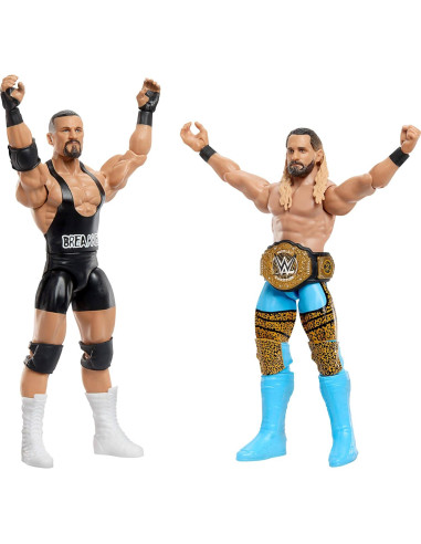Figuras WWE 2-Pack Mattel Bron Breakker y Seth Rollins 15 cm