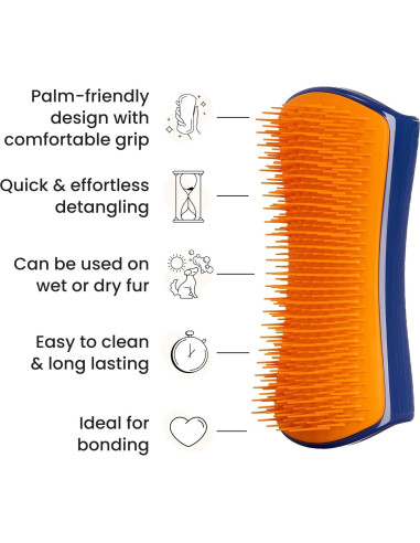 Cepillo Desenredante Pet Teezer Tangle Teezer Grande Azul/Naranja