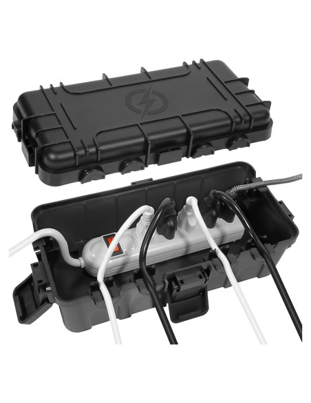 Caja Eléctrica Exterior OUTDSPLY IP54 Negra 29.5x14.5cm