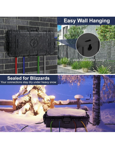 Caja Eléctrica Exterior OUTDSPLY IP54 Negra 29.5x14.5cm