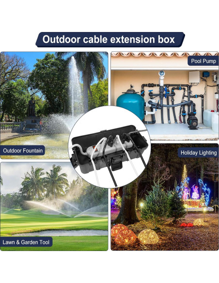 Caja Eléctrica Exterior OUTDSPLY IP54 Negra 29.5x14.5cm