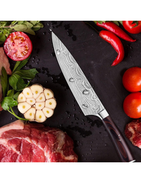 Juego de Cuchillos de Cocina Profesional SANDEWILY 3PCS Acero Inoxidable