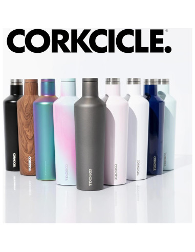 Botella de Agua Aislada Corkcicle 25 oz Acero Inoxidable Negro