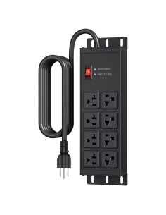 Protector de Sobretensión JUNNUJ 20A 4800J 8 Salidas 1.22m