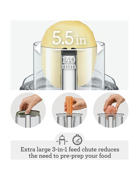 Procesador de Alimentos Breville BFP838 Paradice 16 Tazas Acero Inoxidable