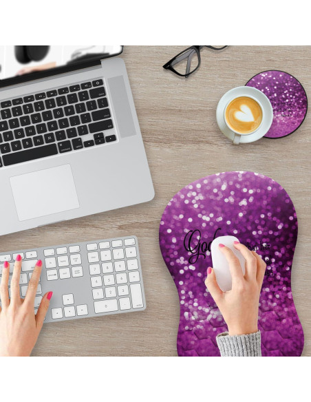 Alfombrilla de Ratón Ergonómica FOKBVNFLL con Soporte de Masaje Alfombrilla de Ratón Ergonómica FOKBVNFLL con Soporte de Masaje