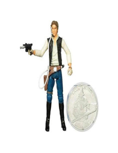 Figura de Acción Han Solo Star Wars 15 cm con Arma y Moneda