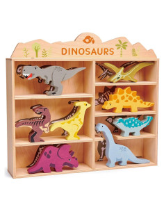 Tender Leaf Toys Dinosaurios de Madera - 8 Figuras Prehistóricas