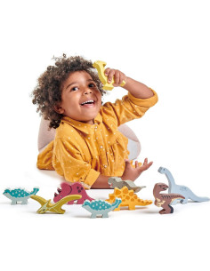 Tender Leaf Toys Dinosaurios de Madera - 8 Figuras Prehistóricas 2