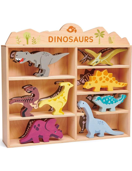 Tender Leaf Toys Dinosaurios de Madera - 8 Figuras Prehistóricas