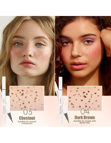 Juego de 4 Bolígrafos de Pecas Falsas MAYKOO - Impermeables