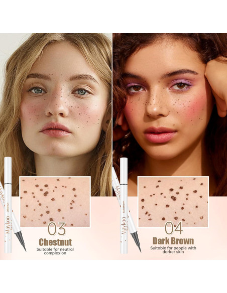 Juego de 4 Bolígrafos de Pecas Falsas MAYKOO - Impermeables