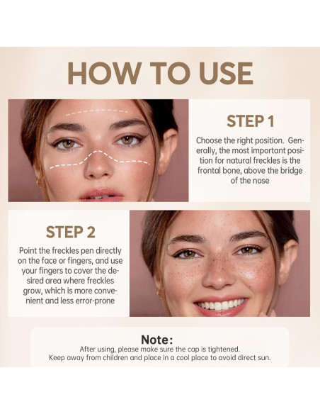 Juego de 4 Bolígrafos de Pecas Falsas MAYKOO - Impermeables