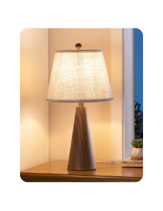 Lámpara de Mesa EDISHINE Estilo Granja 55.24 cm Beige