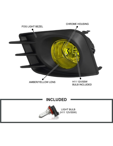 Faro de Niebla Amarillo Spec-D Tuning para Scion TC 2011-2013