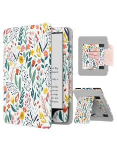 Funda MoKo para Kindle Paperwhite 6.8" 2021/2023 - Flores, PU