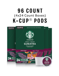 Cápsulas de café K-Cup Starbucks Sumatra 100% arábica 96 unidades 2
