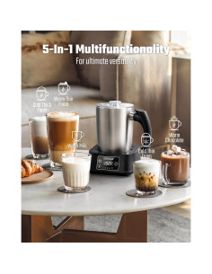 Espumador de Leche KIDISLE 5-en-1 17oz Acero Inoxidable 2