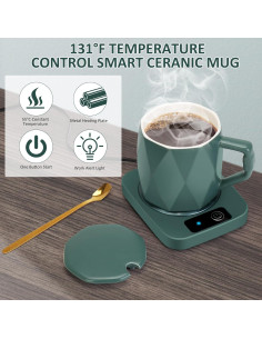 Calentador de café eléctrico AZFUNN con taza cerámica 350ml 2