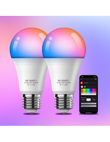 Bombillas Inteligentes Zengge 9W RGBW 2Pack Control App y Voz