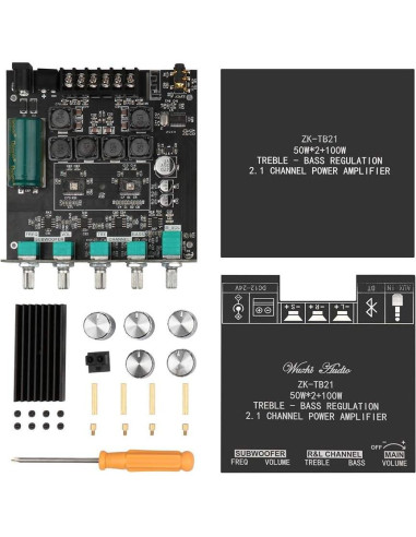 Amplificador de Audio Bluetooth ARRAROWN ZK-TB21 2.1CH 100W