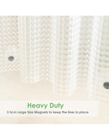 Forro de Ducha EVA 72x74 WellColor Cuadrado 3D Impermeable