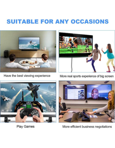 Cable DisplayPort 1.4 8K 5m Angusplay Alta Velocidad 32.4Gbps