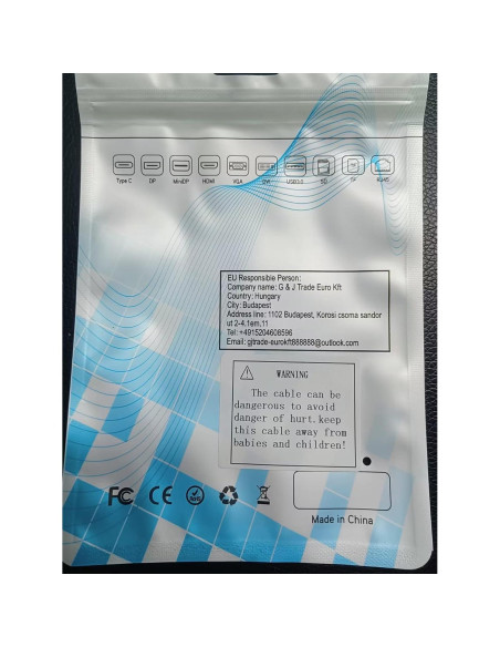 Cable DisplayPort 1.4 8K 5m Angusplay Alta Velocidad 32.4Gbps