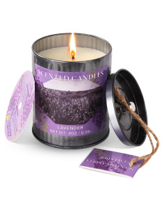 Vela Aromática de Soja CUKIY 8oz Lavanda 50h Quema