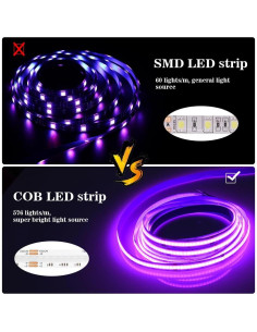 Tira LED RGB COB 5m Sumaote 576 LEDs/m Control Remoto 2