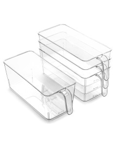 BINO Contenedores de Almacenamiento Plástico Medianos - Paquete de 4