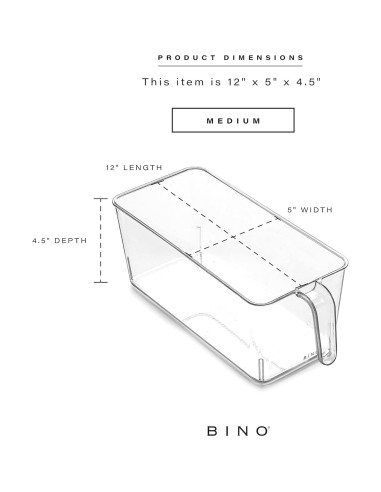 BINO Contenedores de Almacenamiento Plástico Medianos - Paquete de 4