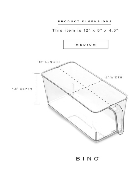 BINO Contenedores de Almacenamiento Plástico Medianos - Paquete de 4