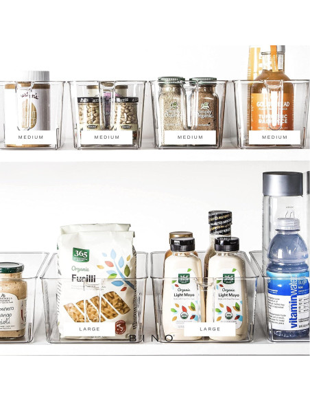 BINO Contenedores de Almacenamiento Plástico Medianos - Paquete de 4