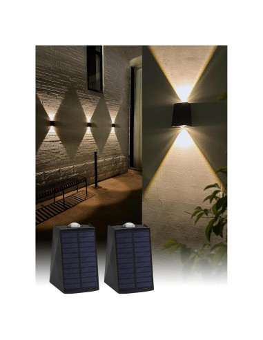 Luces de Pared Solares Mrzxy IP65 2 Paquete para Exteriores