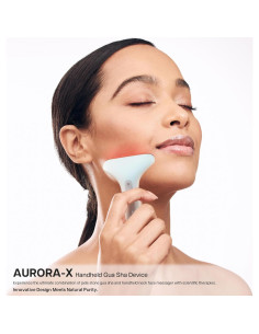 Masajeador Gua Sha Aurora-X de Jade Blanco con Calor y Vibración 2