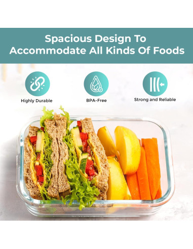 Set de 35 Contenedores de Almacenamiento de Vidrio Razab